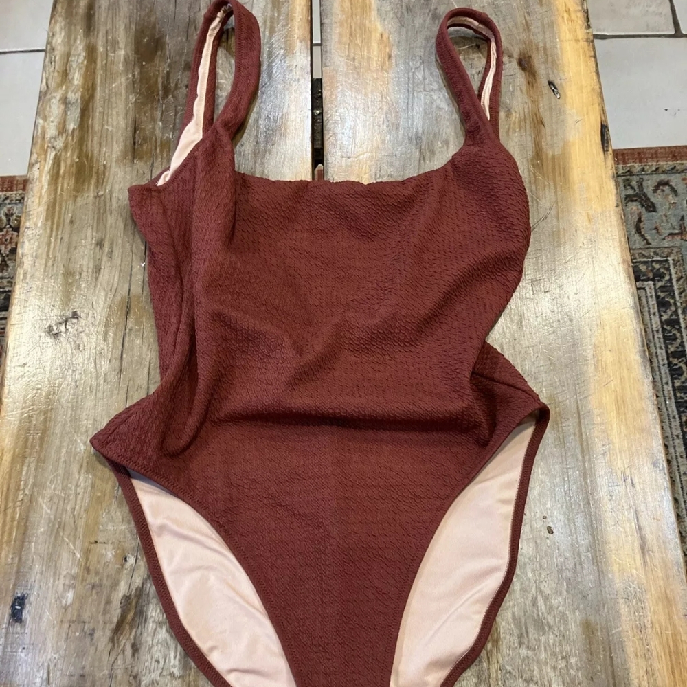 J. Crew Rust One-Piece Swimsuit